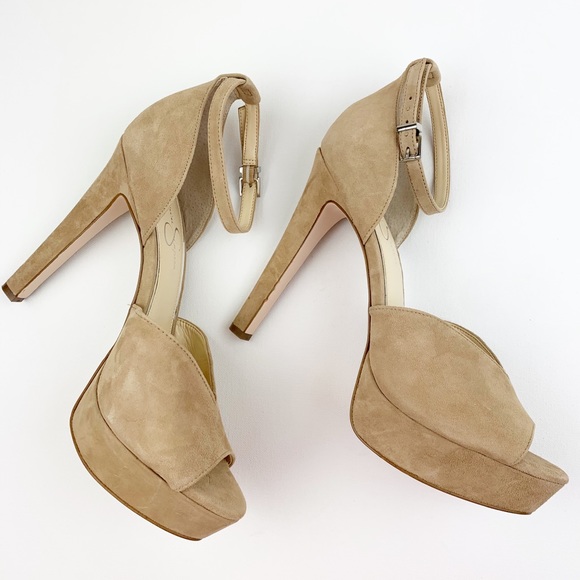 Jessica Simpson Sand Suede BRIYA Platform Heels - Picture 3 of 8